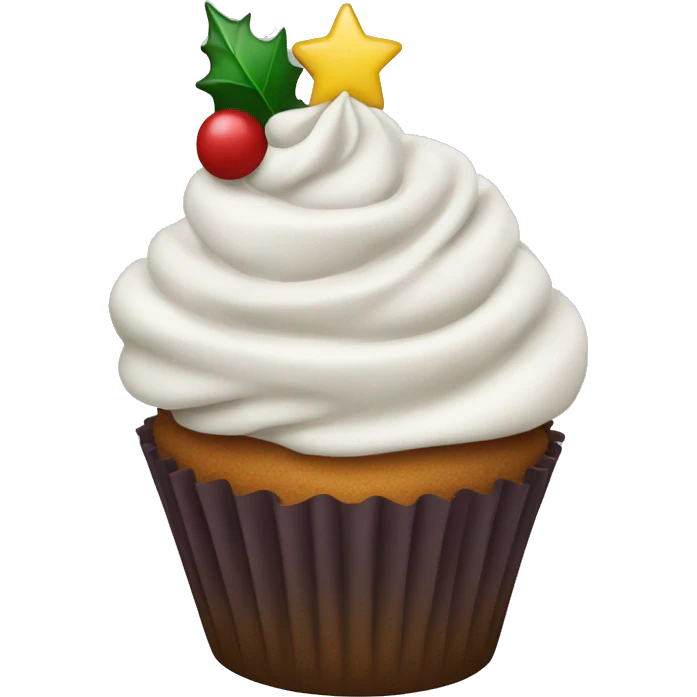A Christmas cupcake  emoji