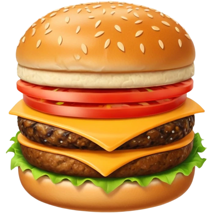 Cheese and tomato and vegetables Burger emoji