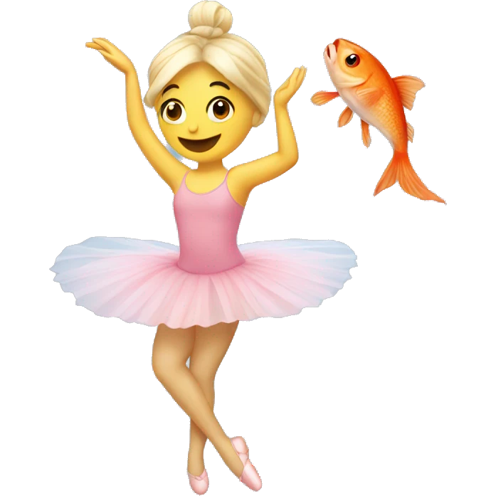 Fish with ballerina  emoji
