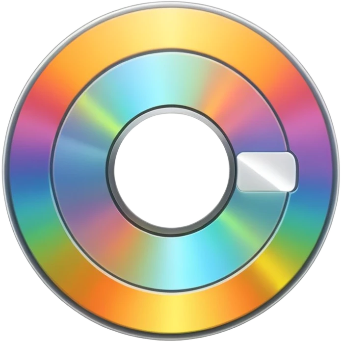 белый светящийся CD-диск, no background emoji