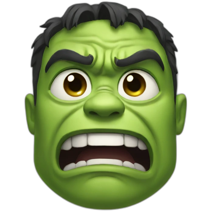 Crying hulk emoji