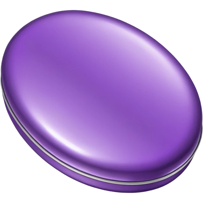 metallic purple oval candy in package emoji