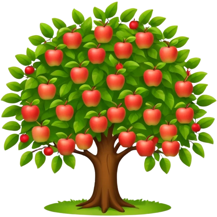 summer tree with apples emoji