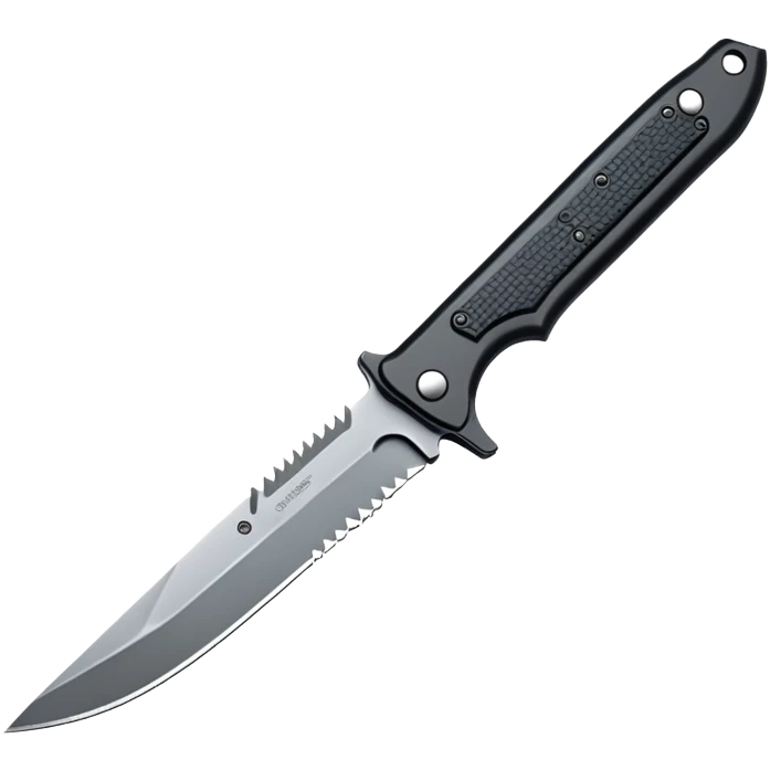 tactical knife with serrated edge emoji