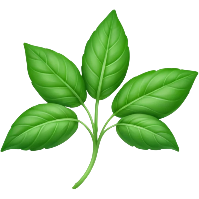 green and purple basil leaf emoji