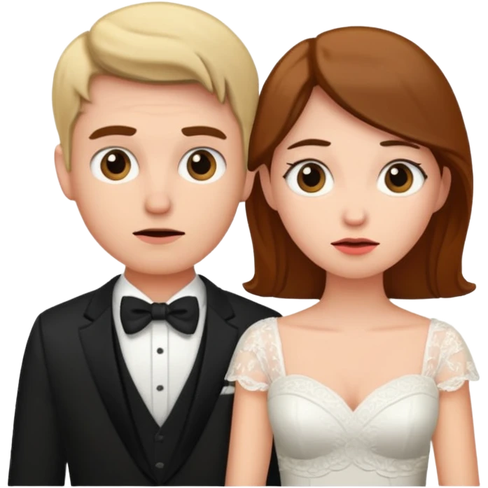 confused newlywed couple emoji