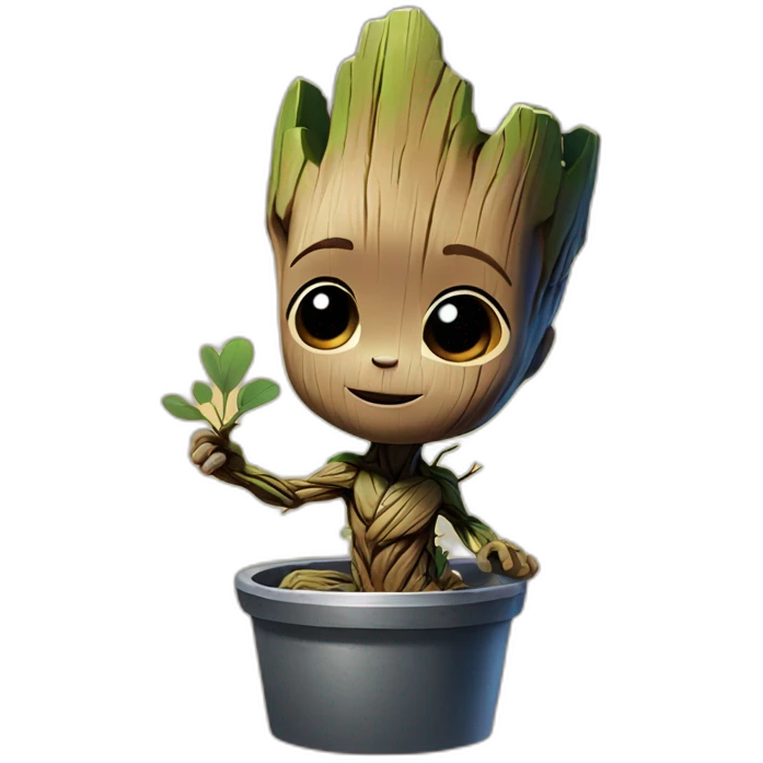 baby groot love emoji