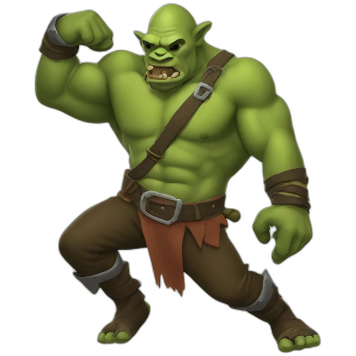 Orc dabbing emoji