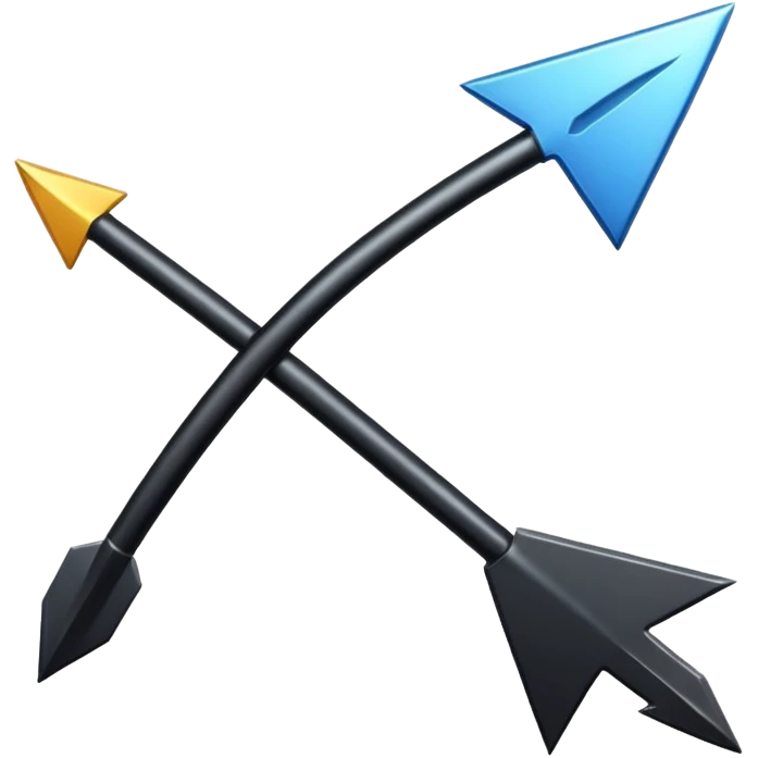a black arrow emoji