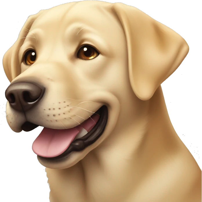 Labrador smiling  emoji