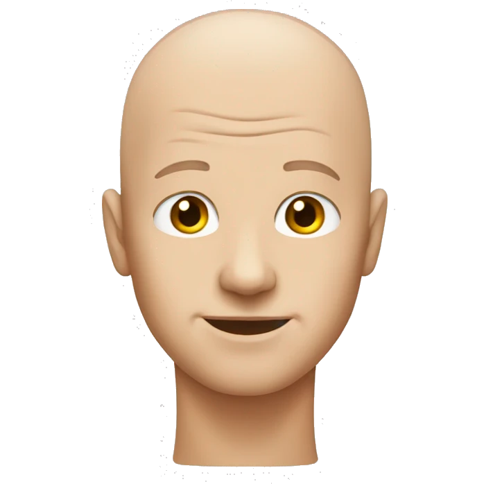 bald shiny head emoji