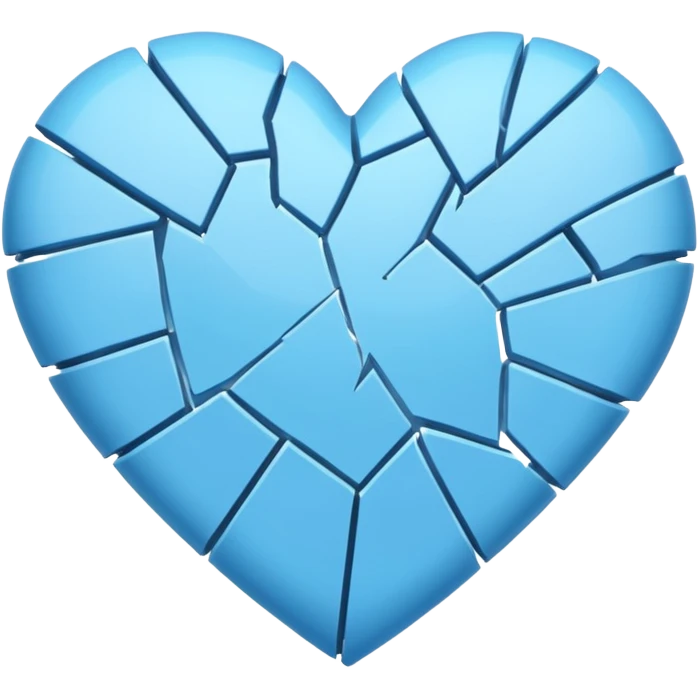 Corazón celeste roto  emoji