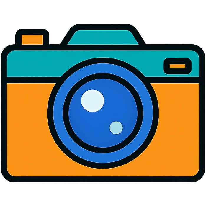 digital camera, flat icon style emoji