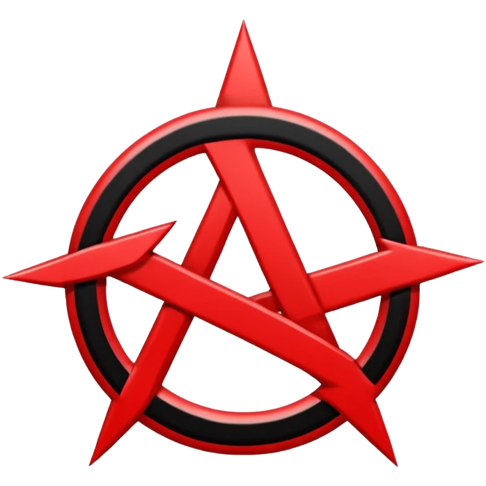 Anarchy red and black emoji
