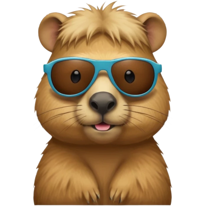 Capybara wearing sunglasses emoji