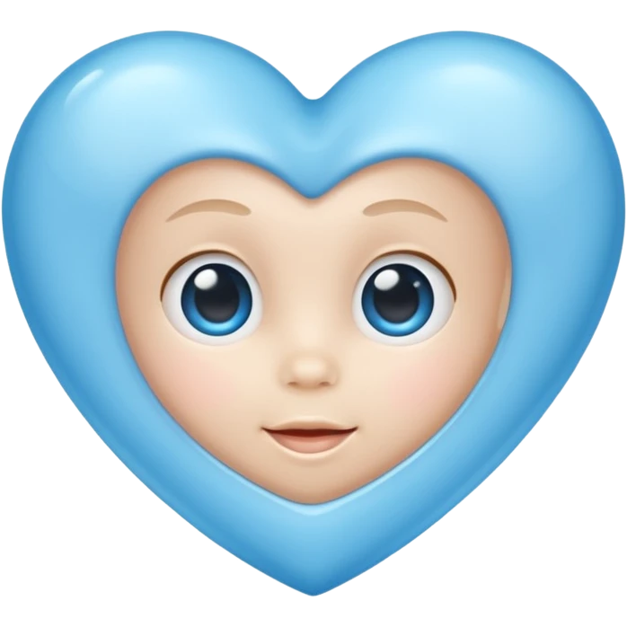Baby blue heart  emoji