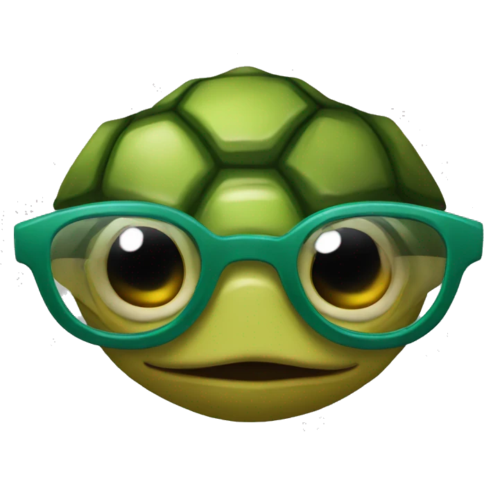 Tortuga con lentes  emoji