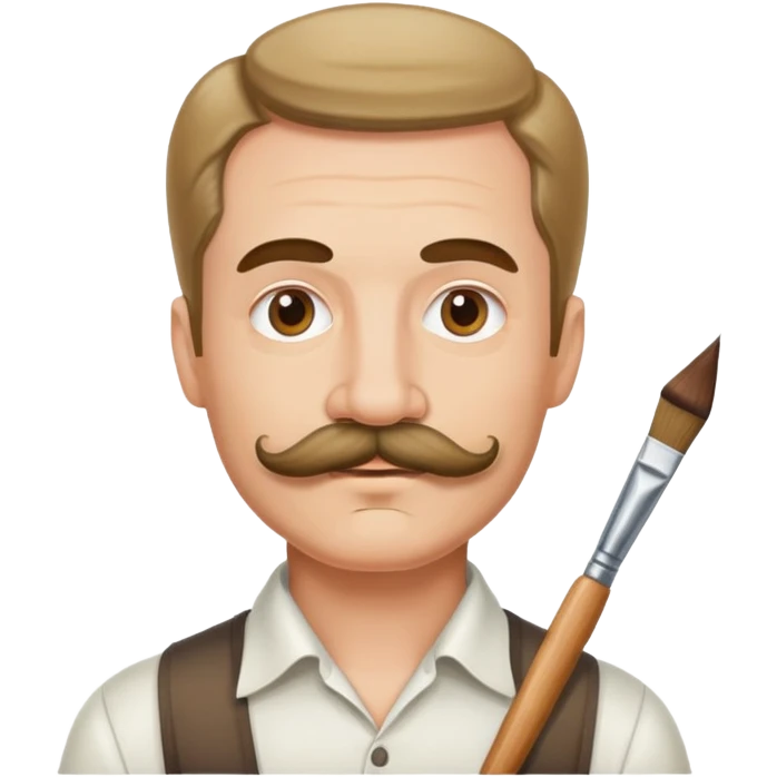 austrian painter with moustache emoji