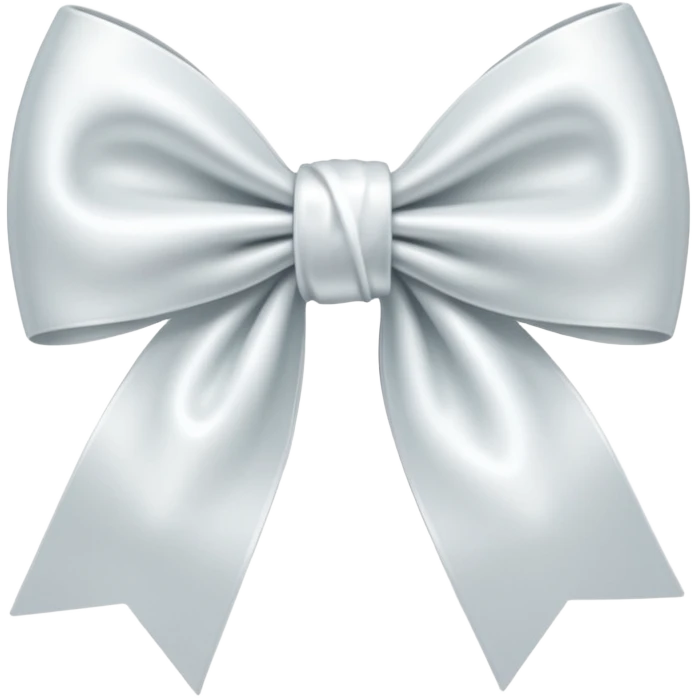 white satin bow emoji