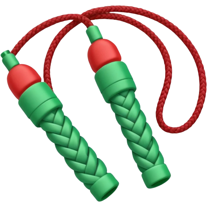 jump rope with christmas color emoji