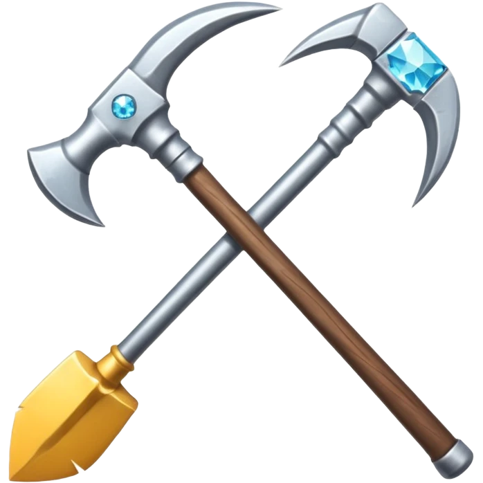 two sides pickaxe minecraft  emoji
