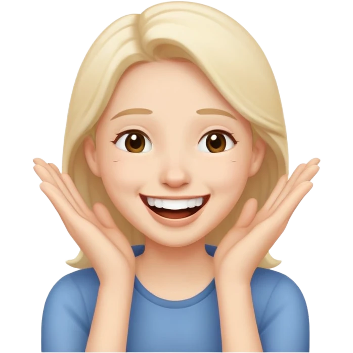 laughing emoji with hand on face emoji