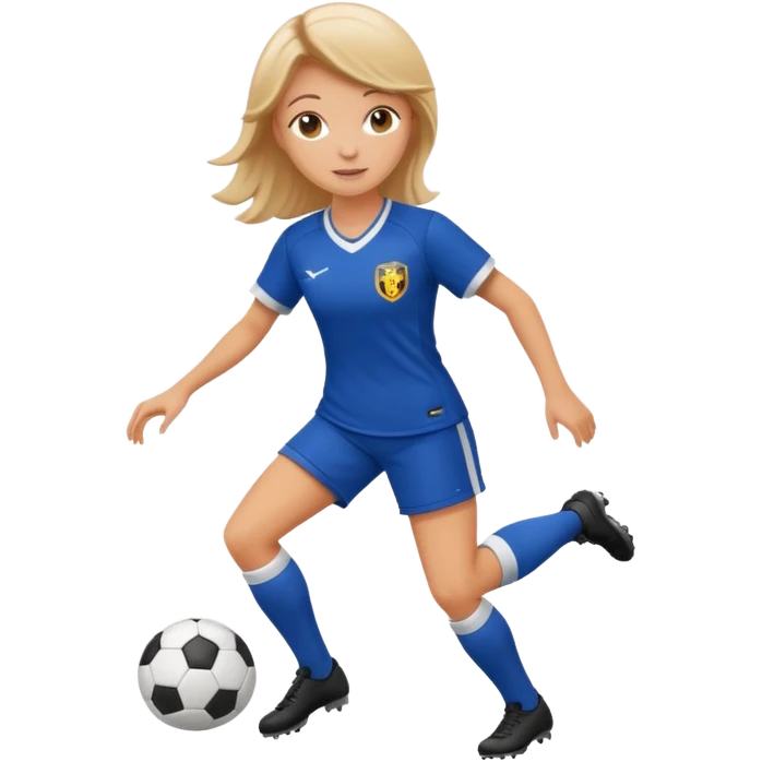 chica blanca jugando futbol emoji