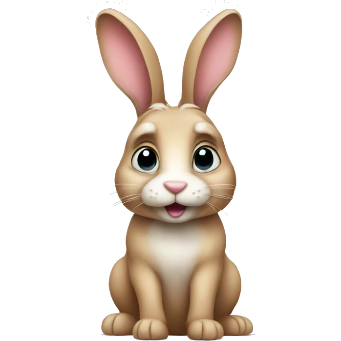 Bunny with long ear emoji
