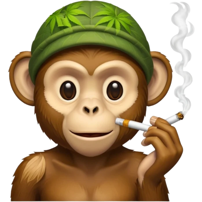 Cannabis rauchender Affe  emoji