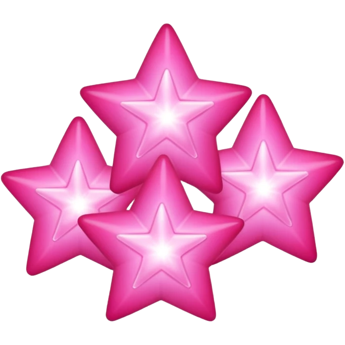 pink small three stars  emoji
