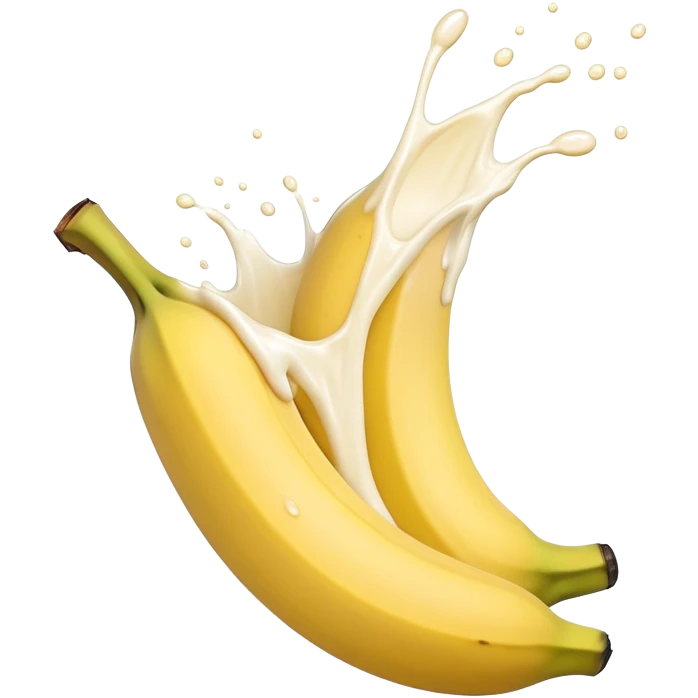 Open banana splashing on Milk emoji