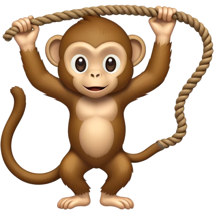 Monkey with rope  emoji