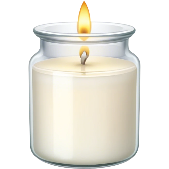   white scented candle in a jar emoji