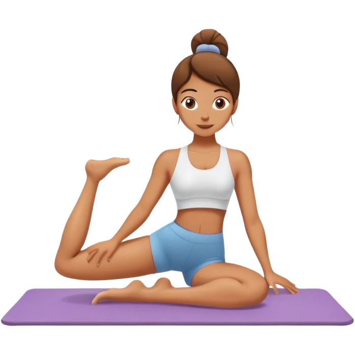 Girl doing pilates emoji