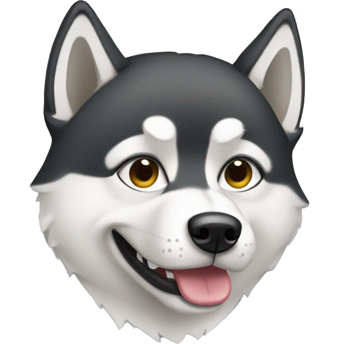 Short haired husky emoji