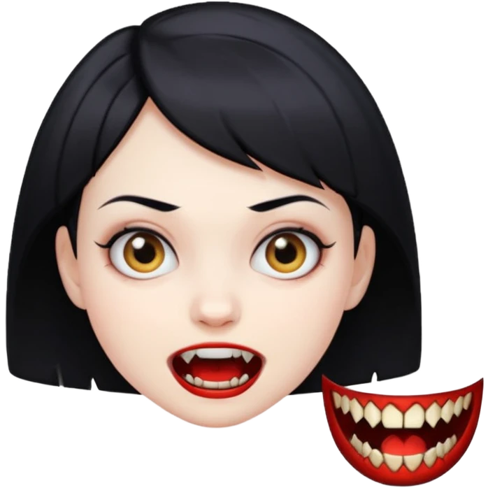 short hair vampire girl emoji