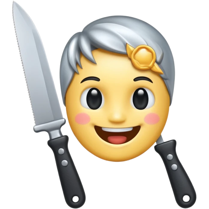 cute knife with face emoji