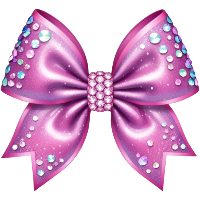glitter pink crystal hair bow emoji