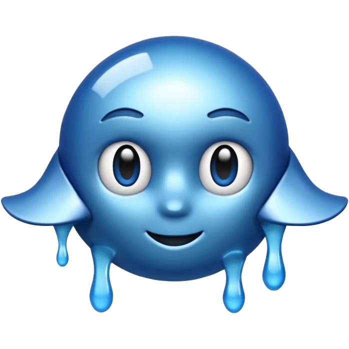 青い背景にX emoji