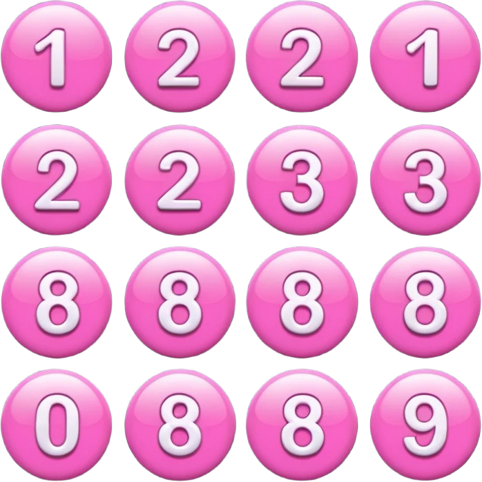pink numbers emoji