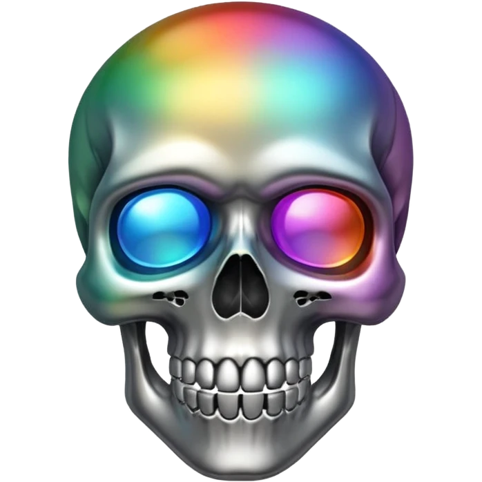 Skull multi chrome emoji