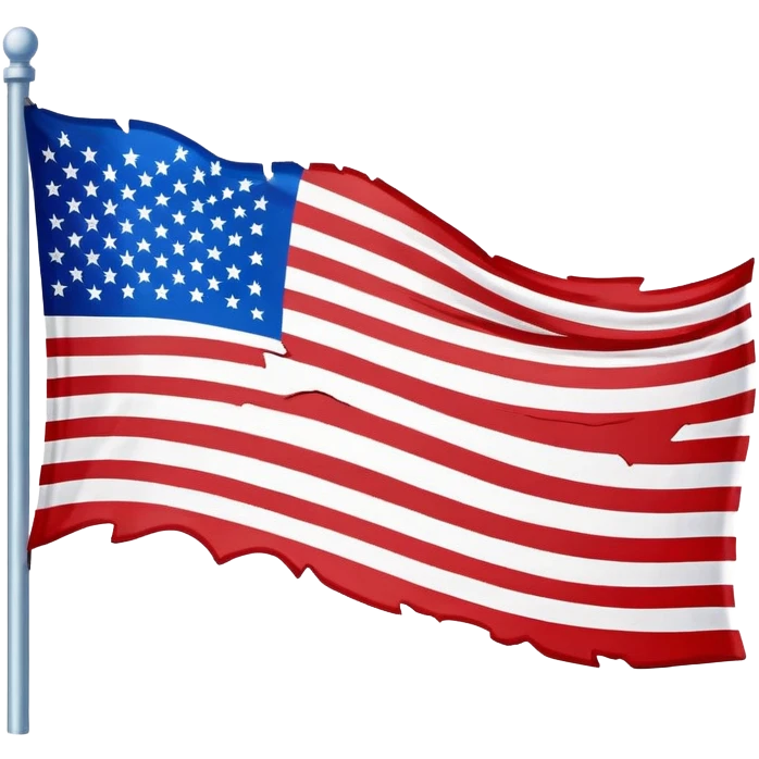 inverted US flag, protest symbol emoji