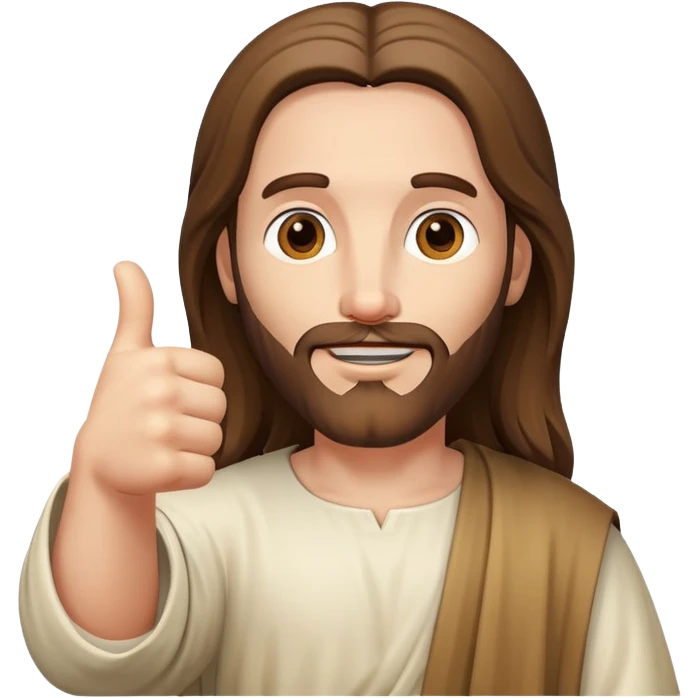 jesus giving a thumb up emoji