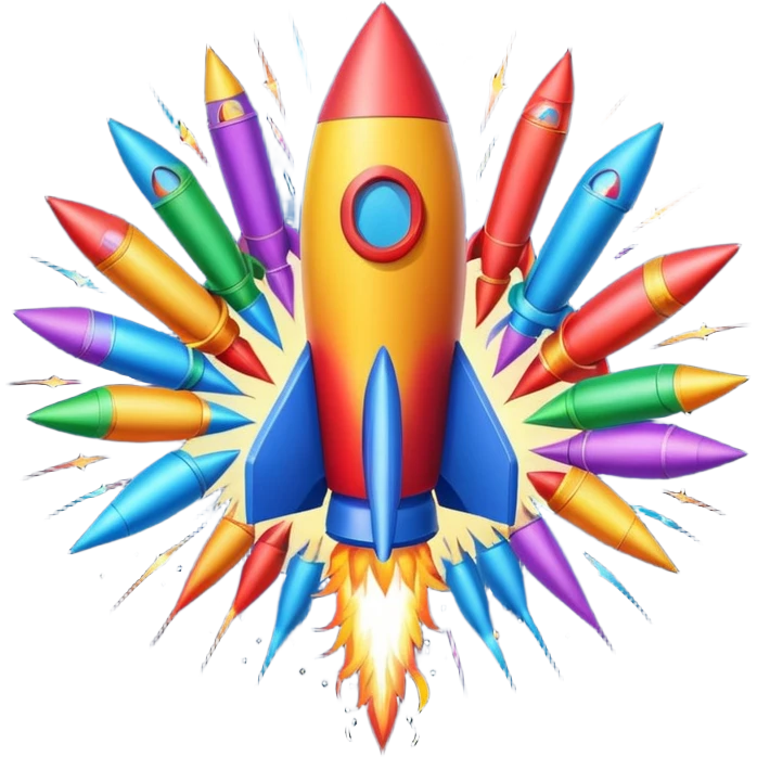 firework rocket emoji
