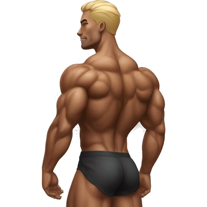 bodybuilder back pose  emoji