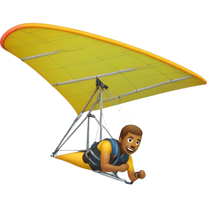guy using a hang glider emoji