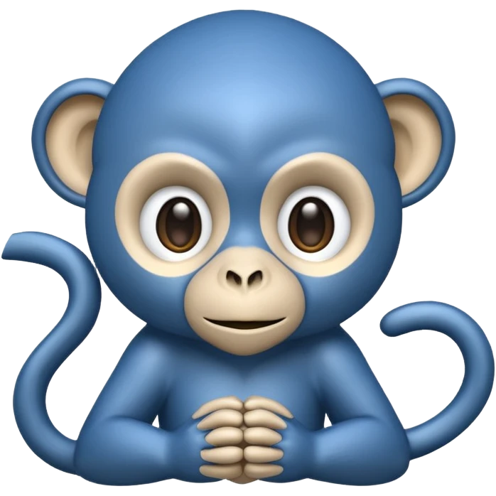 scienist blue monkey emoji