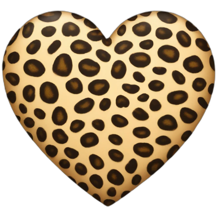 leopard print heart emoji