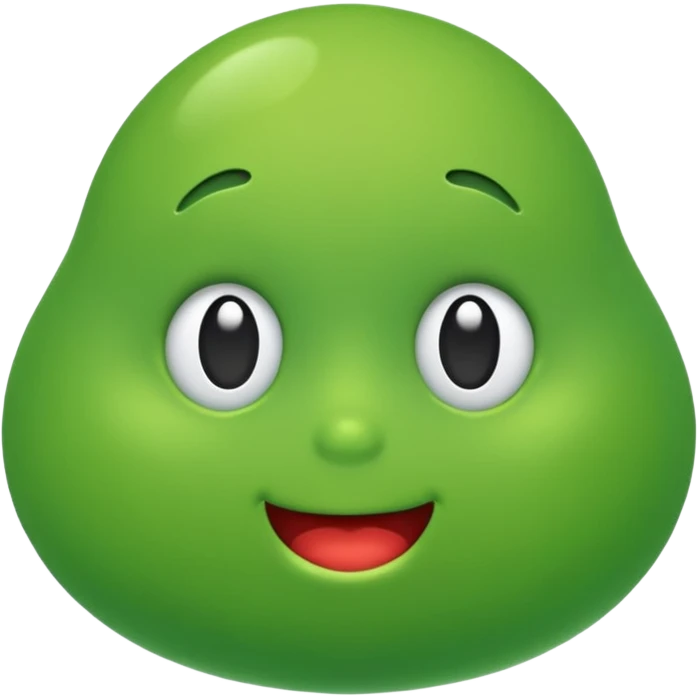 green blob without a face emoji
