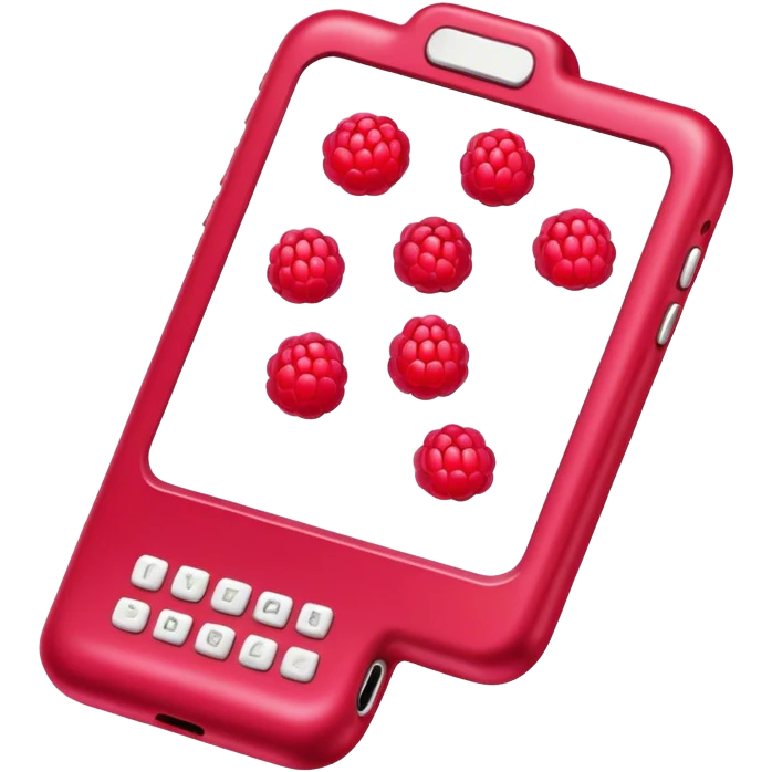 raspberry looks a mobile phone emoji